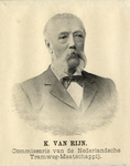 106322 Portret van K. van Rijn, geboren 1830, hoofdingenieur van de Provinciale Waterstaat, 21 april 1904 verhuisd naar ...